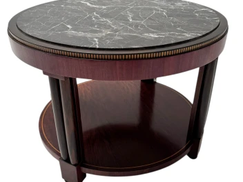 French Art Deco Coffee Table or Cocktail Table with Marble Top, 1930s